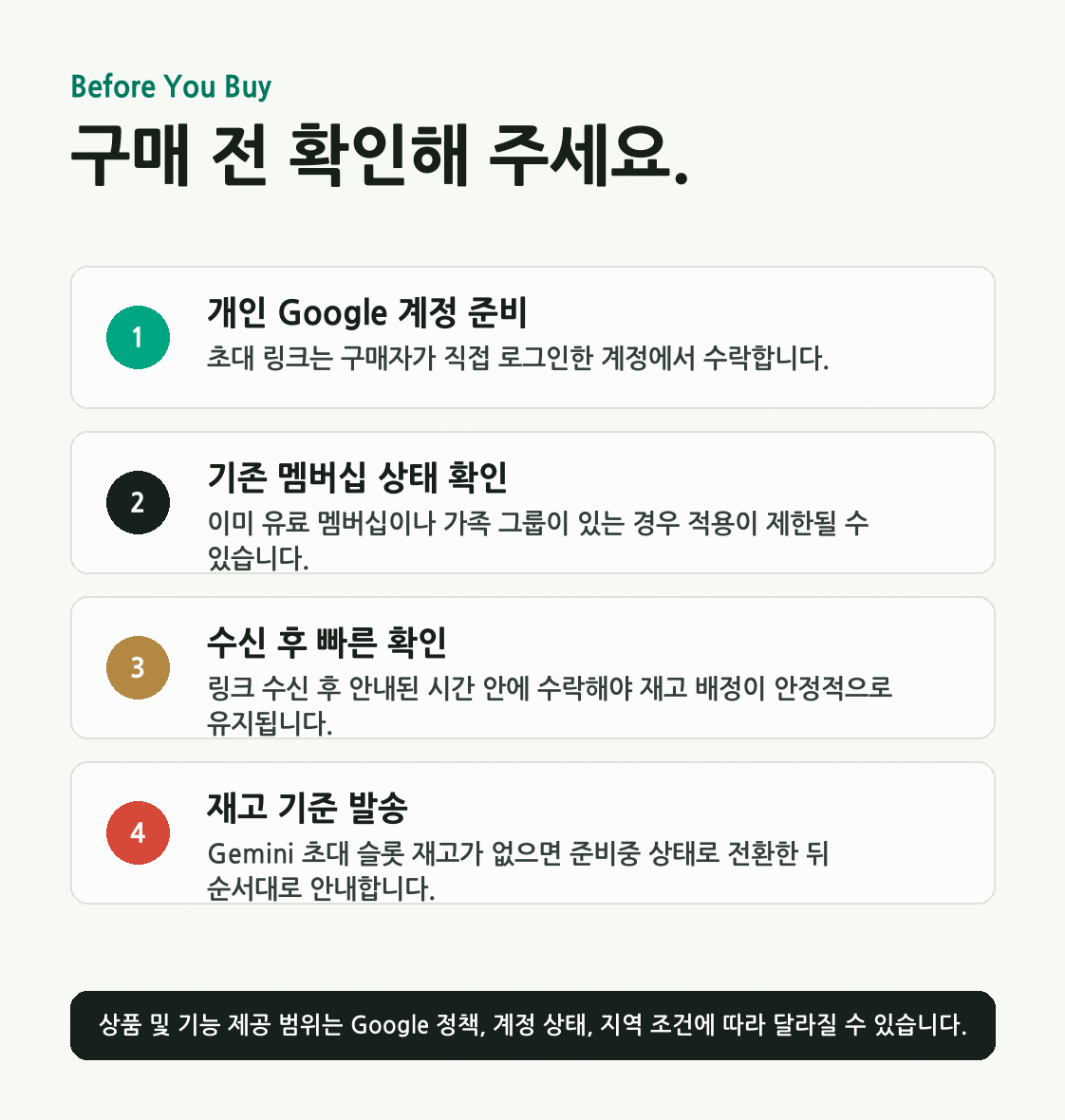 멤버모아 제미나이 프리미엄 구매 전 확인 안내