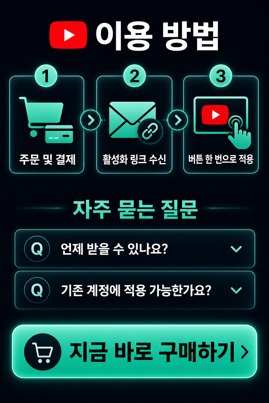 멤버모아 유튜브 프리미엄 이용 방법과 자주 묻는 질문 상세 이미지